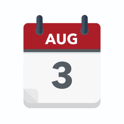 Calendar icon showing 3rd August