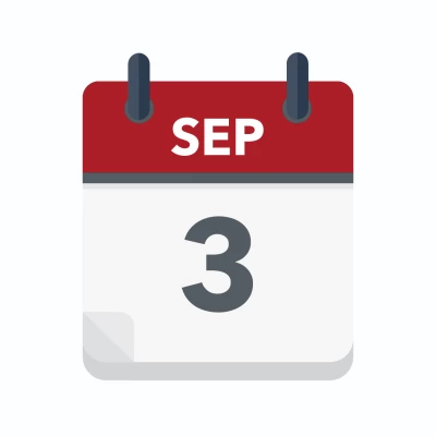 Calendar icon showing 3rd September