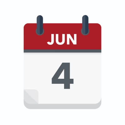 Calendar icon showing 4th June
