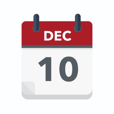 Calendar icon showing 10th December