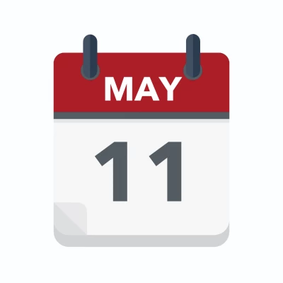 Calendar icon showing 11th May