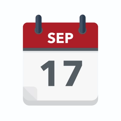Calendar icon showing 17th September