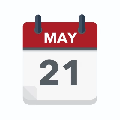 Calendar icon showing 21st May