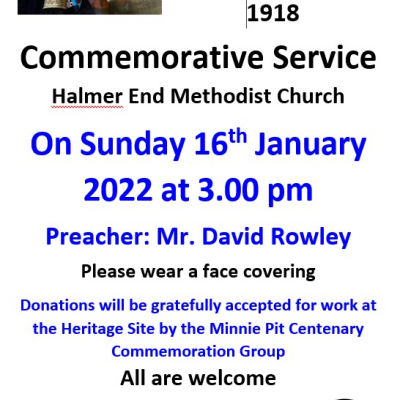 Minnie Pit Disaster Commemorative Service 16th January 2022_220105B