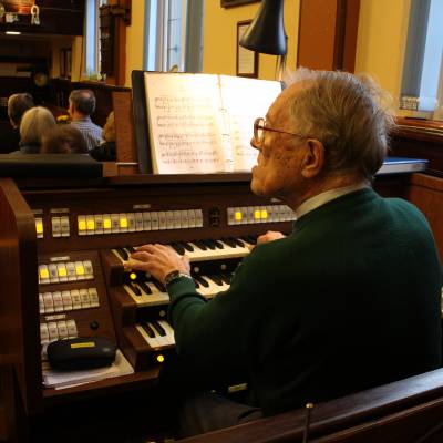 Stuart at the organ